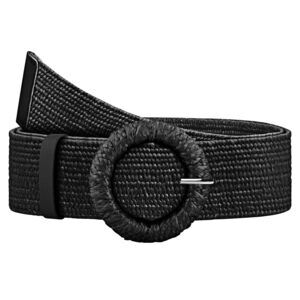 2652 Straw Woven Elastic Belt For Women, Boho Braided Raffia Waist Belt,